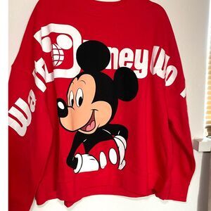 Mickey Mouse Walt Disney World Mens Sweatshirt in red -XL